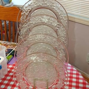 Poinsettia embossed plates.